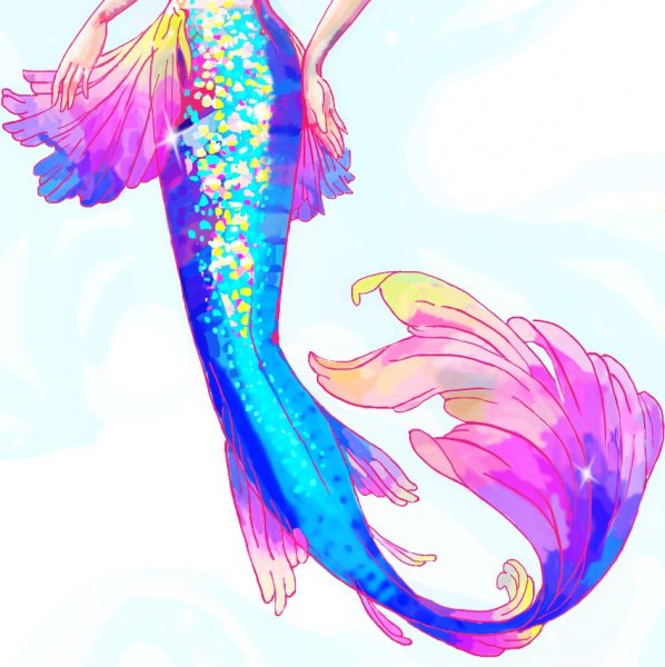 Русалочьи хвосты для рисования