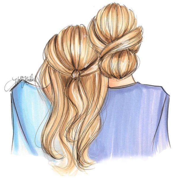 Картинки для срисовки подруги