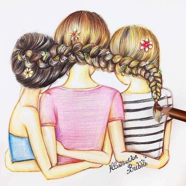 Подруги нарисованные