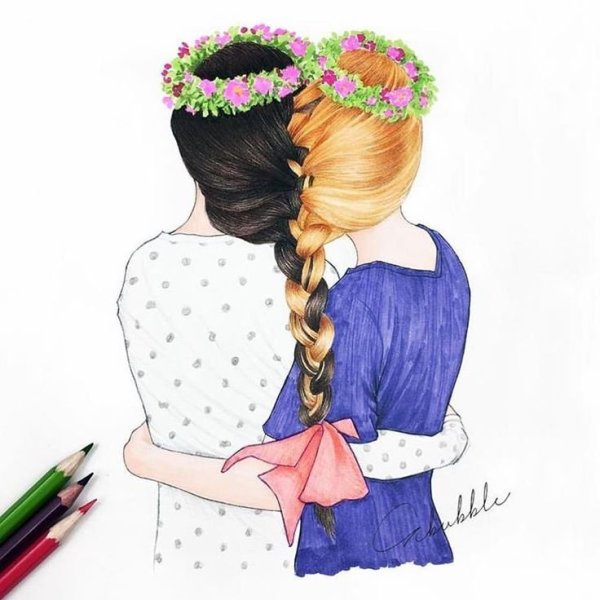Подруги нарисованные