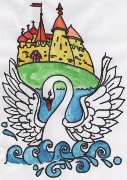 Король рисунок карандашом