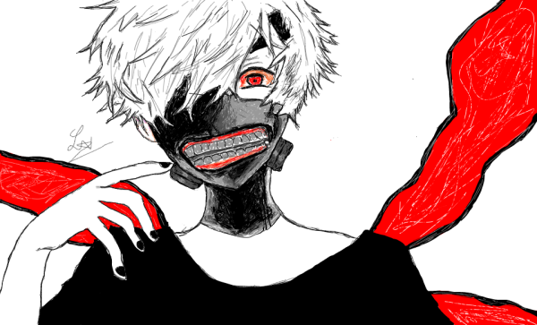 Канеки Кен рисунок