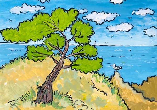 Рисунок Крымский лес