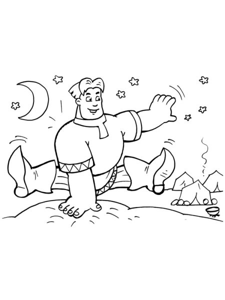 Раскраска богатырь Алеша Попович