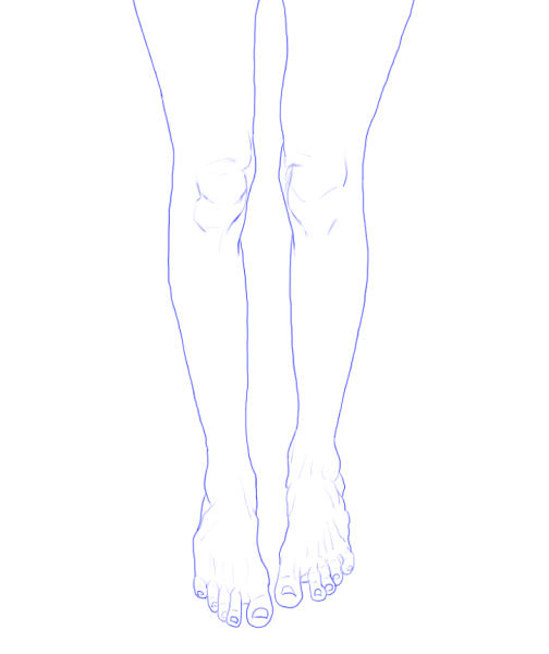 Рисование женских ног