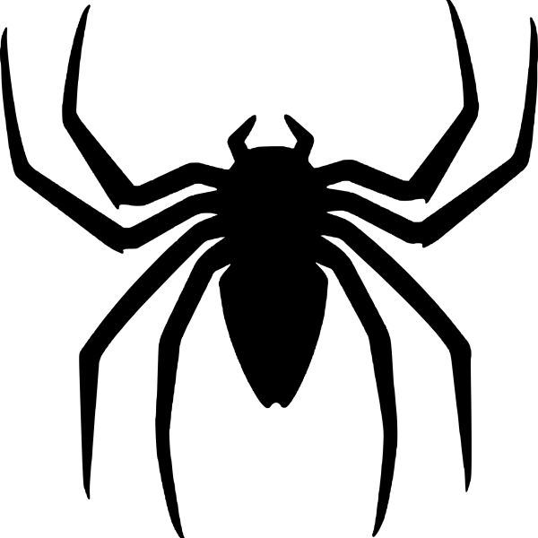 Чёрный паук траффарет