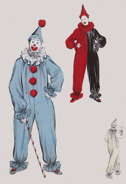 Эскиз костюма клоуна