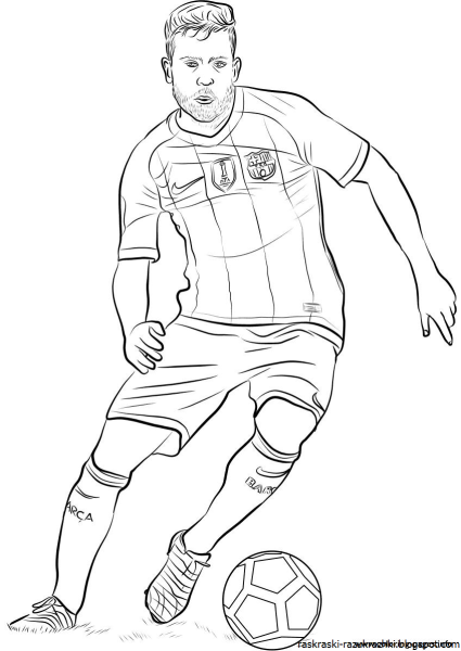Раскраска футболист Месси