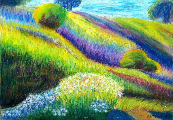 Рисование пастелью для детей