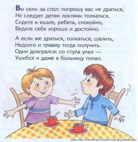 Хорошие манеры для детей в стихах