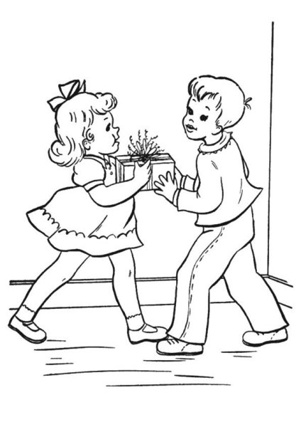 Раскраска этикет для детей