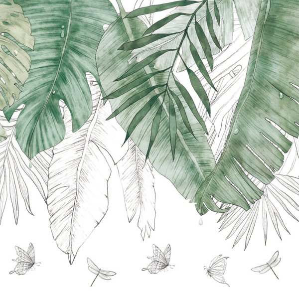 Тропические листья Графика