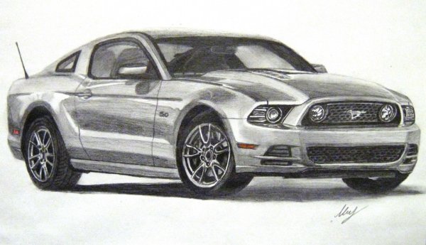 Ford Mustang gt 500 Shelby карандашный