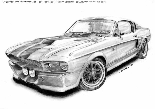 Mustang Shelby gt500 1967 раскраска