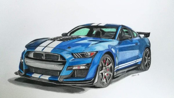 Ford Mustang Shelby gt500 2020 эскизы