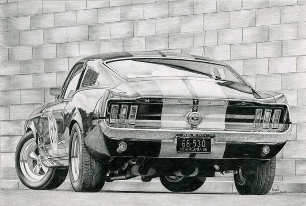 Мустанг 1967 рисунок