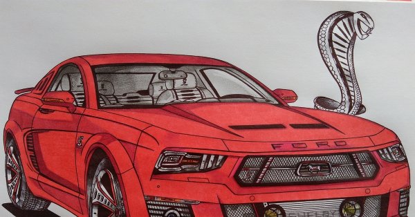 Форд Мустанг ГТ 500 арт