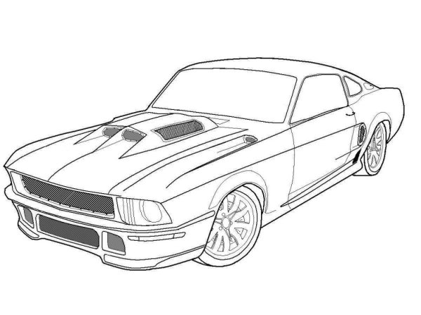 Ford Mustang Boss 429 раскраска