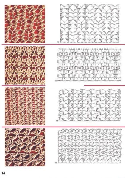 Вязка крючком узоры и схемы для начинающих