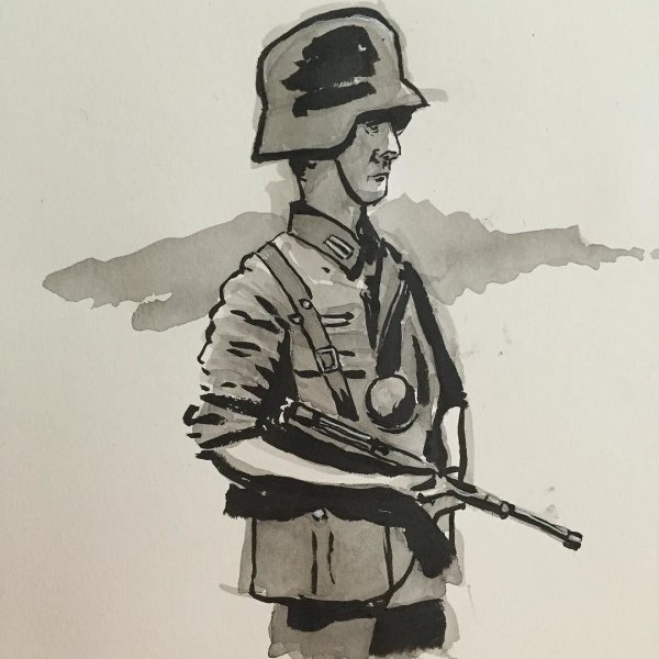 Современный российский солдат арт