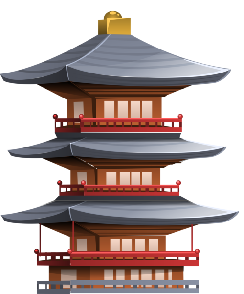 Пагода тату Япония эскиз