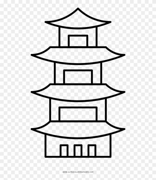 Пагода китайская архитектура рисунок