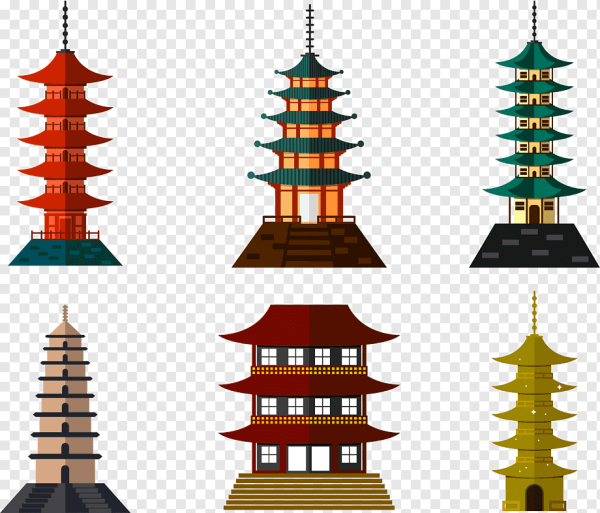 Силуэт китайской пагоды