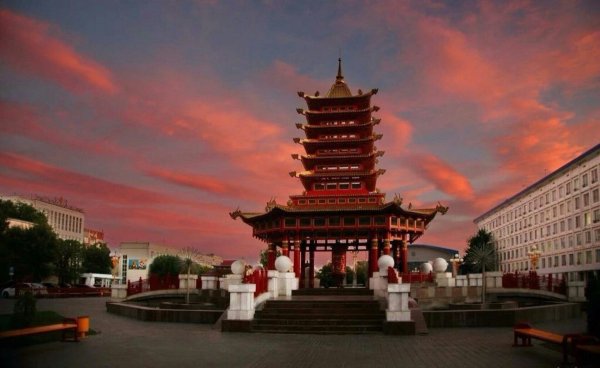 Пагода китайская архитектура карандашом