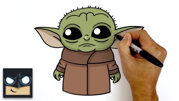 Малыш йода рисунок