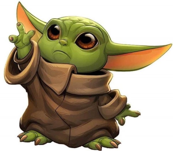 Маленький йода стикер