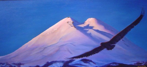 Нарисовать гору Эльбрус