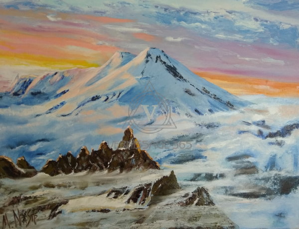 Гора Эльбрус картина