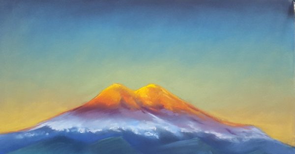 Картины пастелью горы