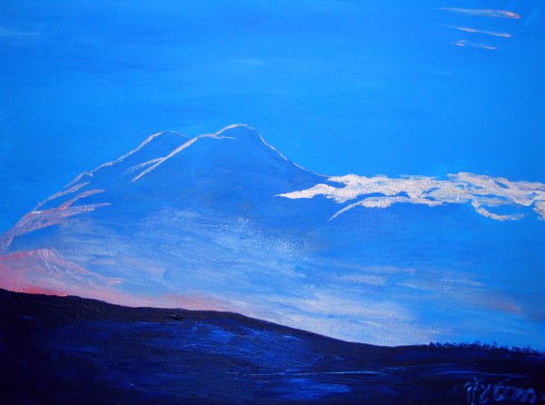 Контур горы Эльбрус