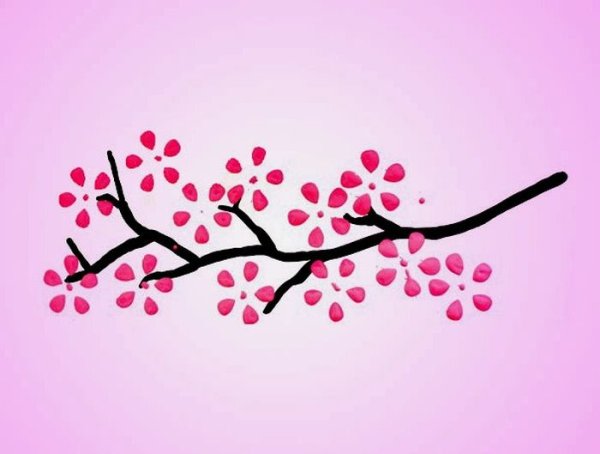 Нарисовать ветку Сакуры