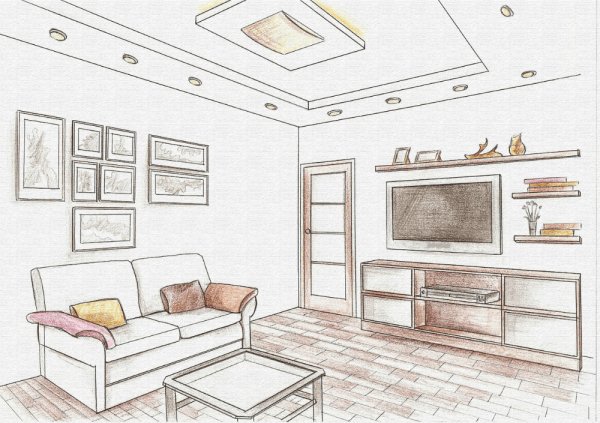 Интерьер иллюстрация