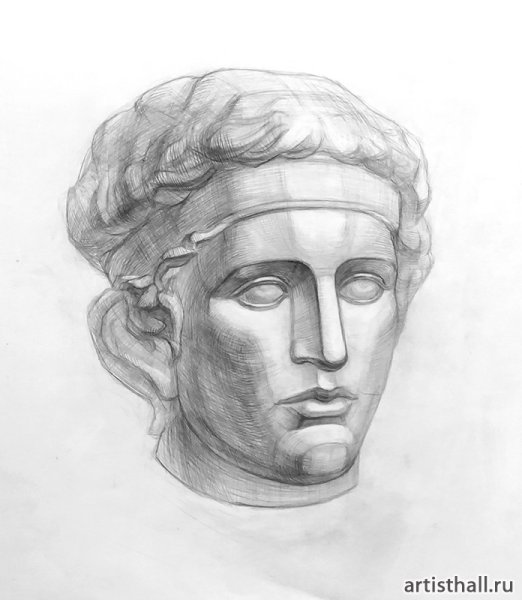 Диадумен гипсовая голова