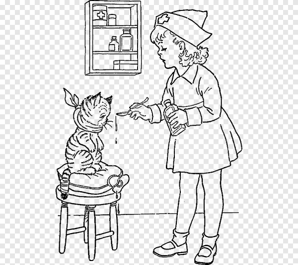 Профессия ветеринар раскраска