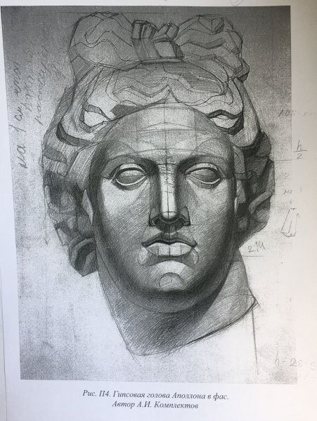 Цезарь голова гипсовая МАРХИ