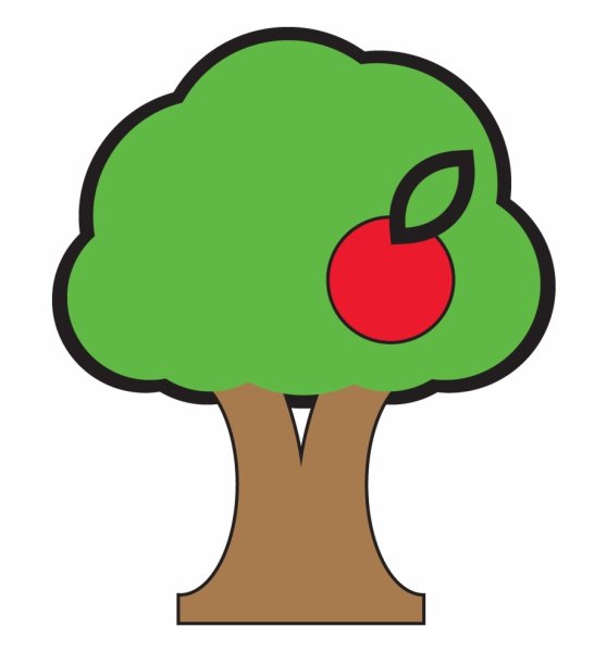 Яблоня без яблок для детей