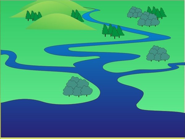 Нарисовать реку