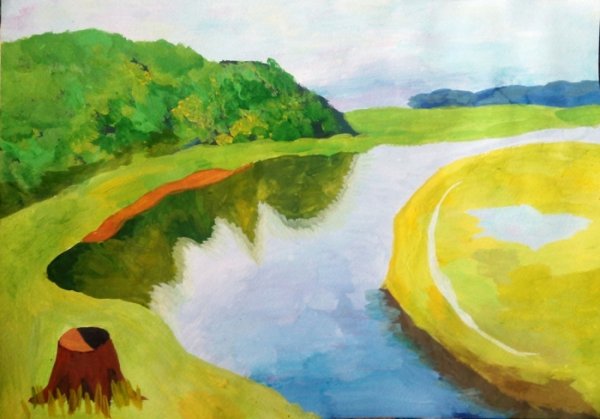 Река рисунок