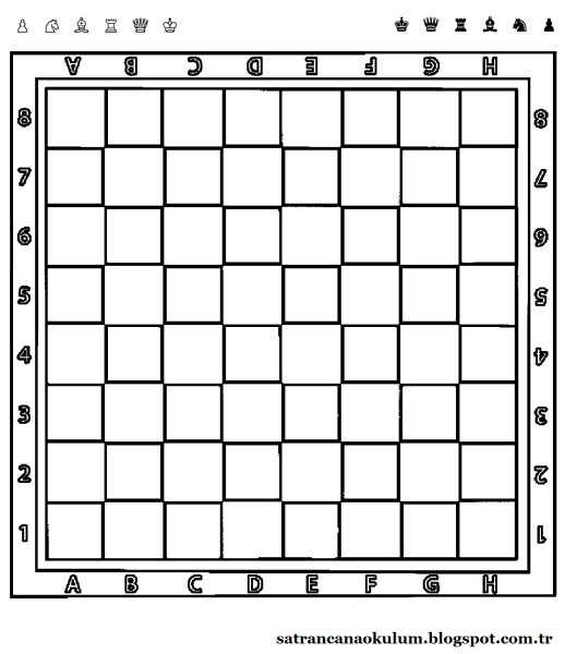 Шахматное поле для печати