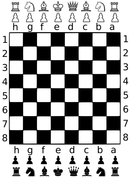 Шахматная доска для печати