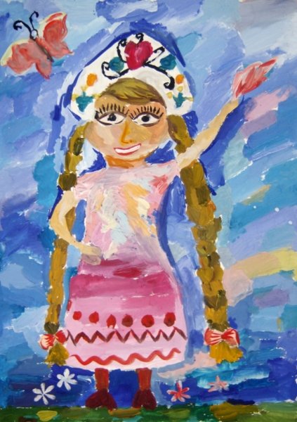 Русская красавица рисунок