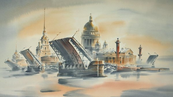 Санкт-Петербург акварель