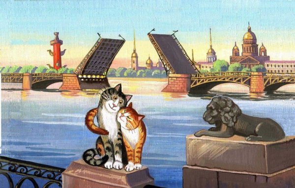 Петербургские коты от художницы Татьяны Родионовой