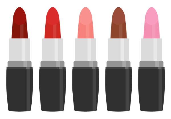 Помада на белом фоне