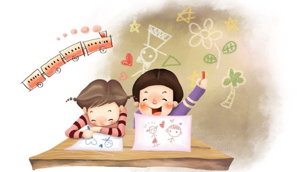 Дети картинки нарисованные