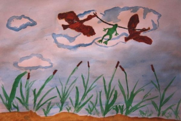 Гаршин лягушка-путешественница рисунок детский